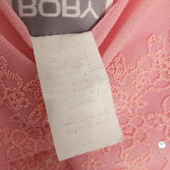 Rory vintage Y2k pink mesh floral maxi dress. Size 2XL - Picture 11 of 15